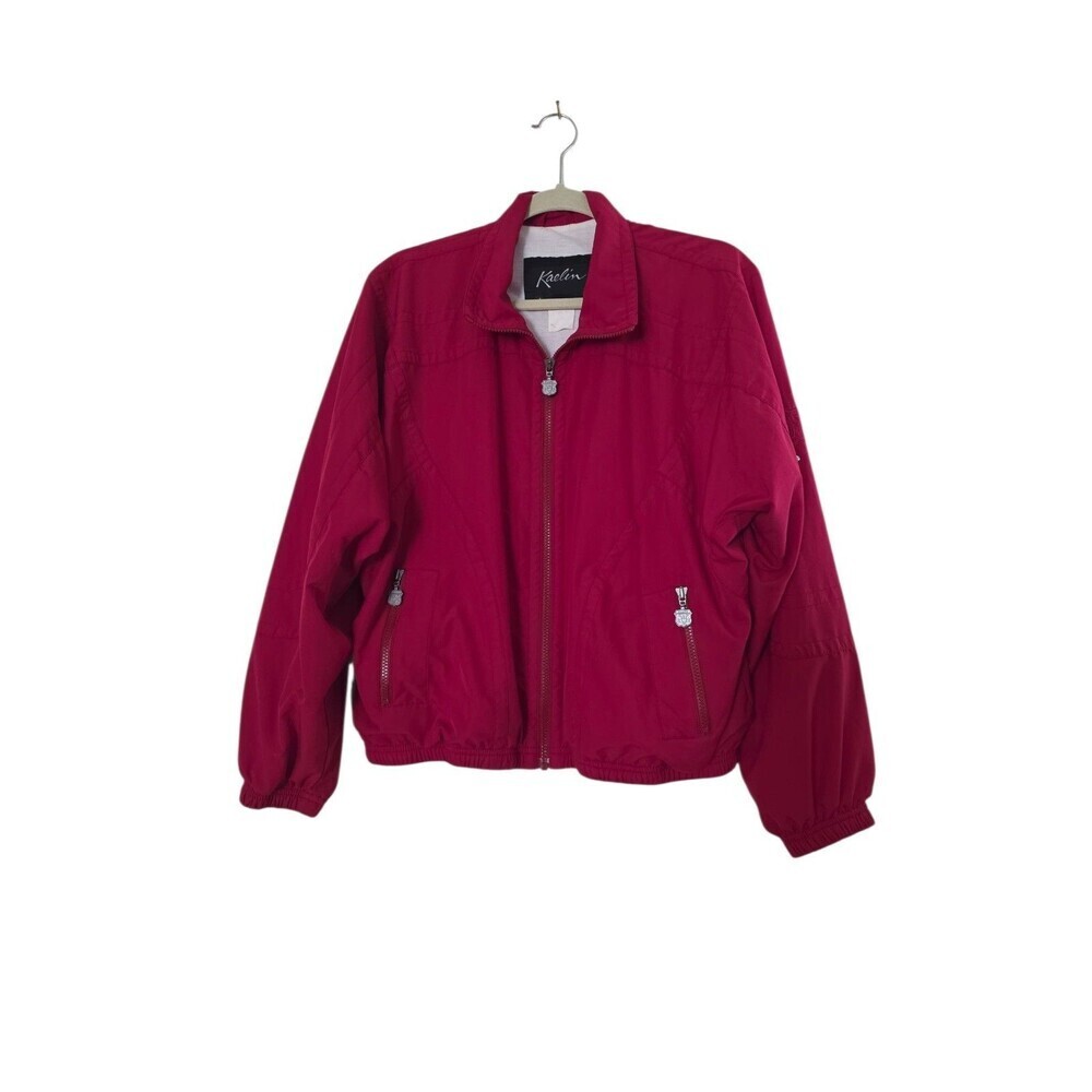 Kaelin Tracksuit ladies Medium PInk Wind Jacket Full Zip Vintage 80s 90
